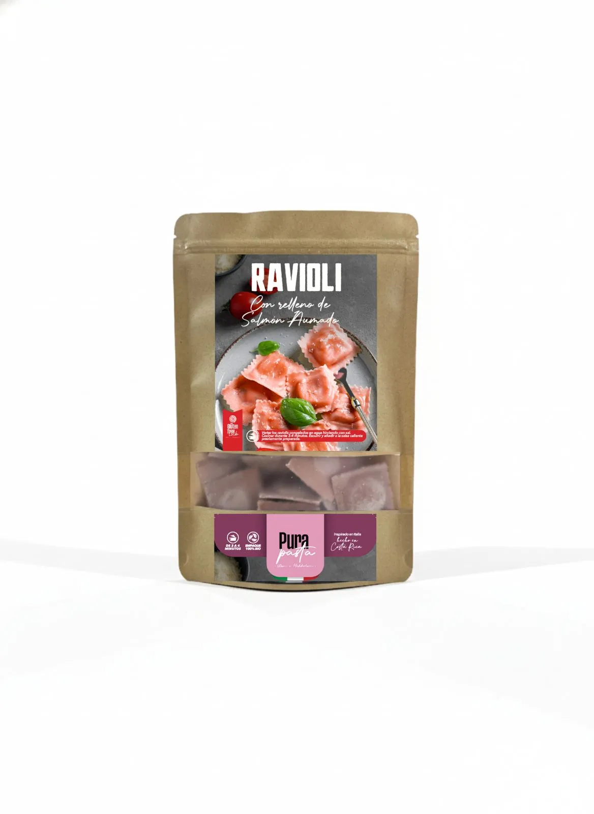 Ravioli de Salmón Ahumado — Pasta sin gluten PuraPasta